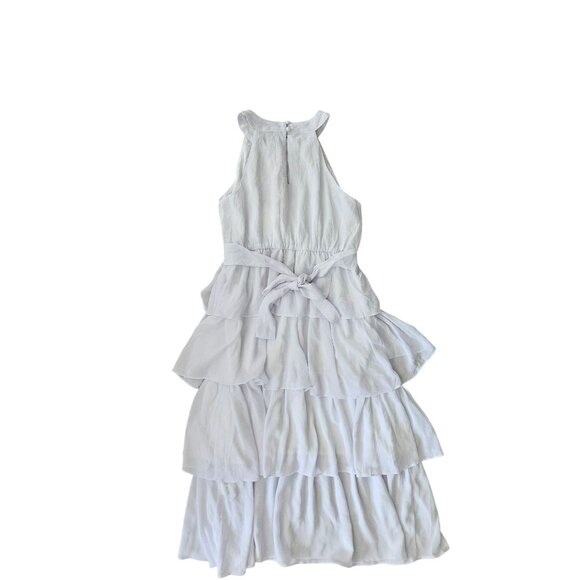 Grace Karin Girls White Sleeveless Tiered Maxi Dress Size 10Y Chiffon Backless - Picture 5 of 10